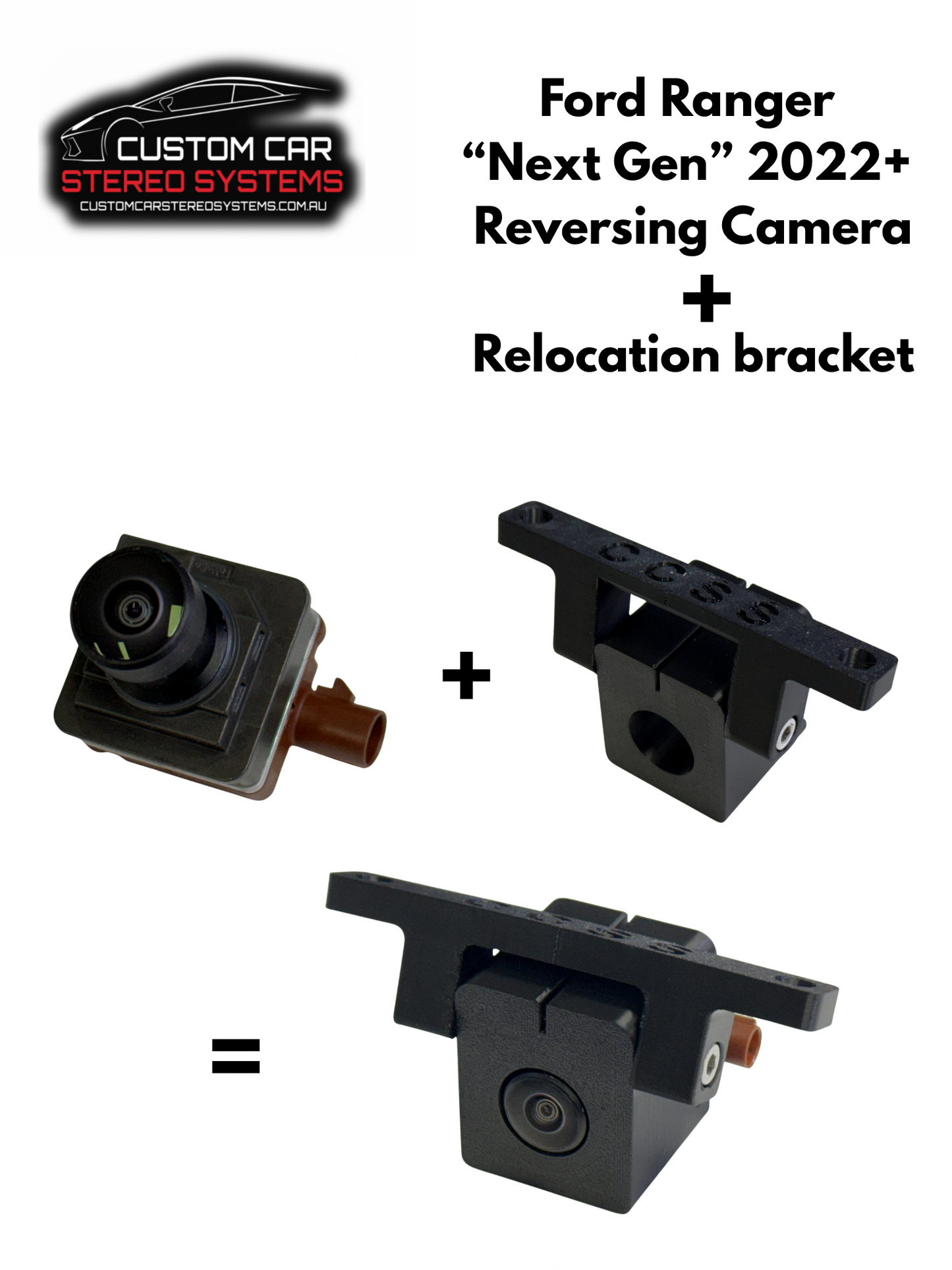 Ford Ranger RA 2022+ “Next Gen” Reversing Camera with Relocation Bracket