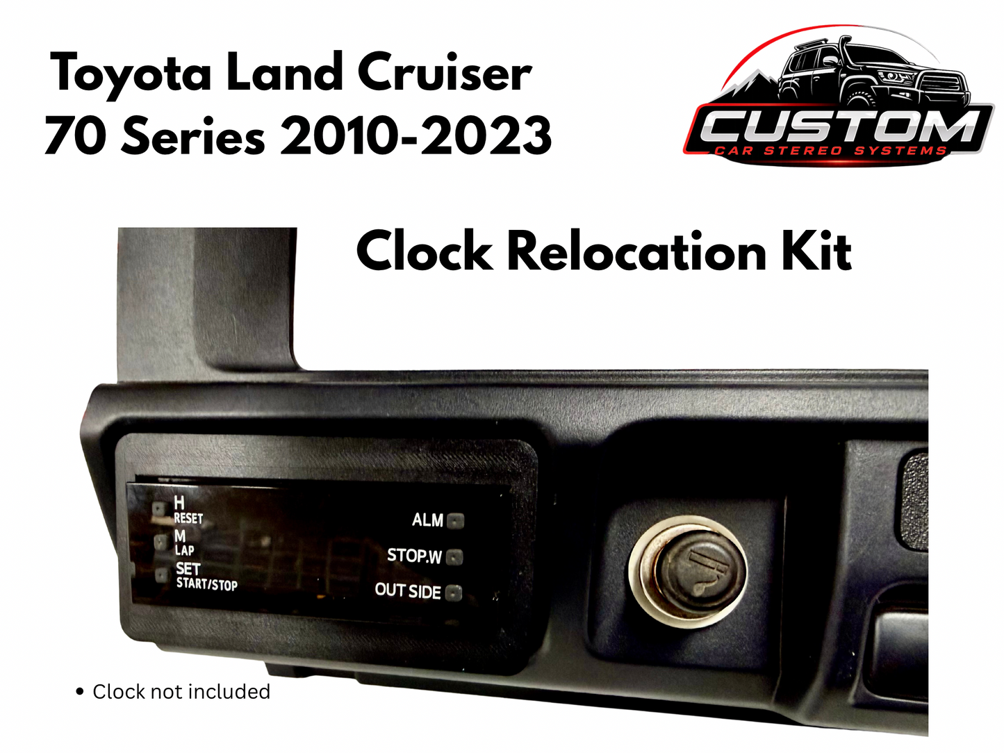 Toyota Land Cruiser 70 Series Clock Relocation Kit