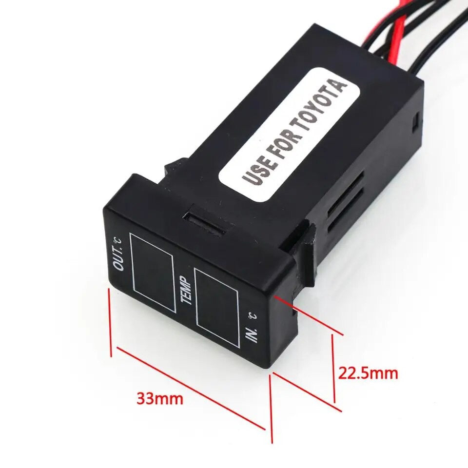 Digital Dual Thermometer / Temperature Display for Toyota + Mitsubishi