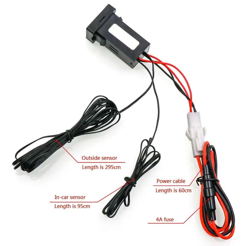 Digital Dual Thermometer / Temperature Display for Toyota + Mitsubishi