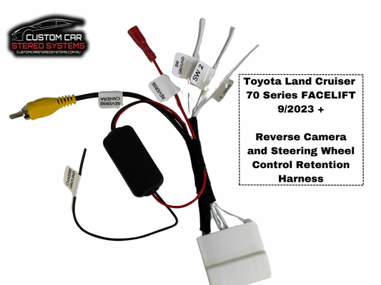 Toyota Land Cruiser 70 / 76 / 78 / 79 Series FACELIFT 9/2023+ Reverse Camera and Steering Wheel Control Retention Harness