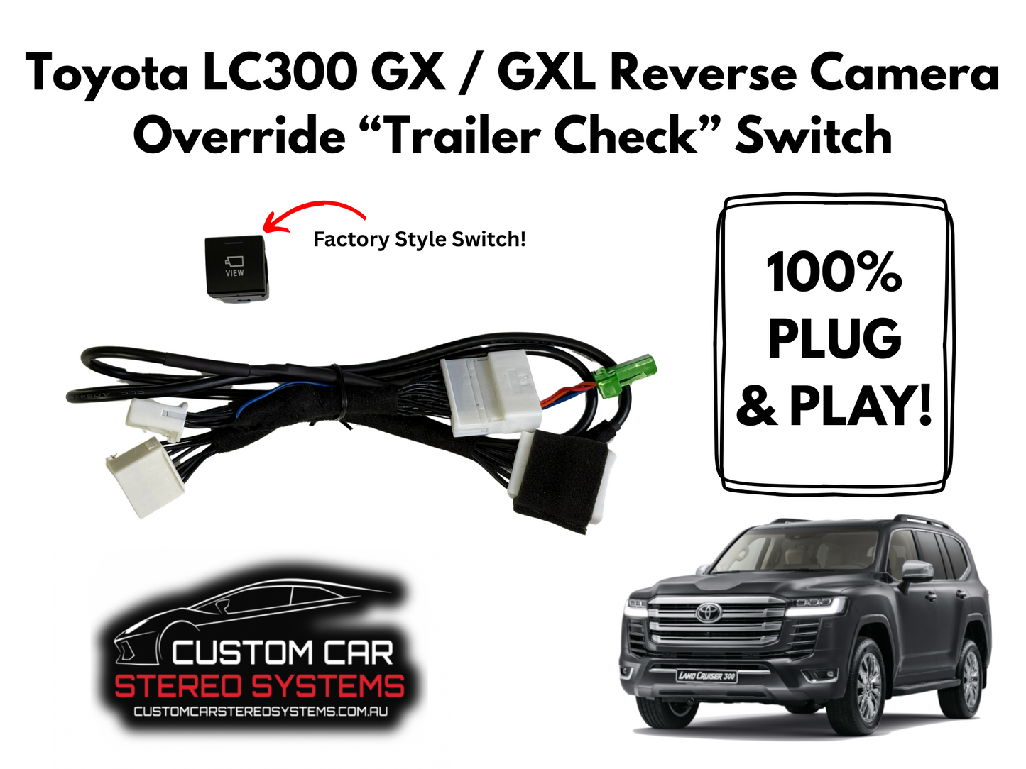 Toyota Land Cruiser 300 Series LC300 Camera Override “Trailer Check” Switch