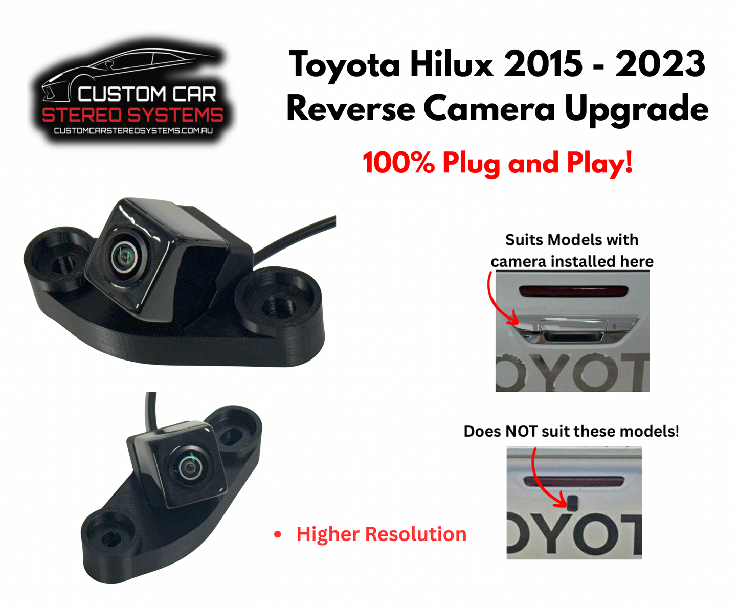 Toyota Hilux 2015-2025 Reversing Camera Upgrade