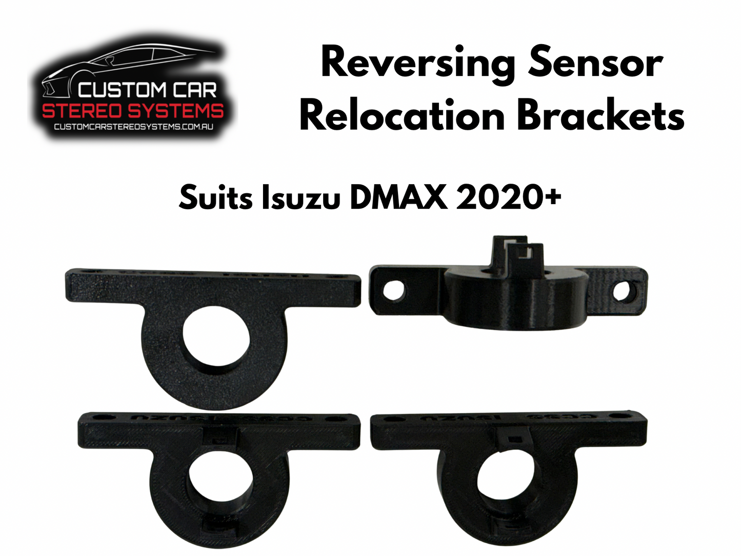 Isuzu DMAX 2020+ Reversing Sensor Relocation Brackets (4 Pack)