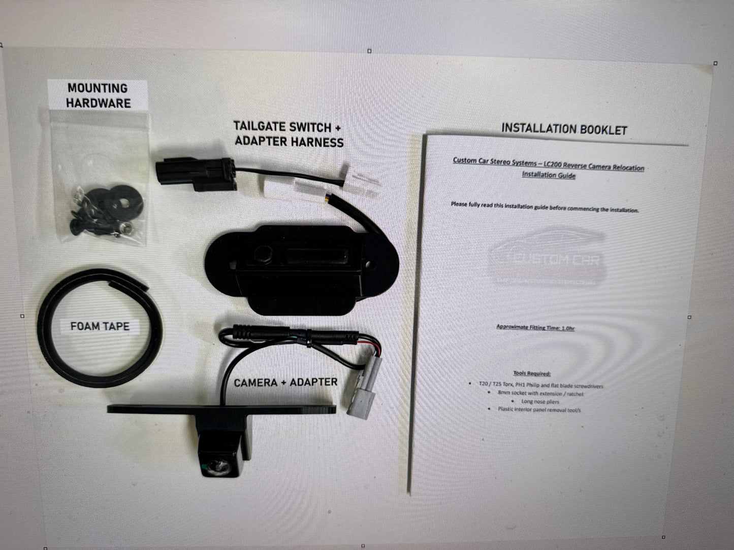Toyota Land Cruiser 200 Series Reverse Camera Relocation Kit